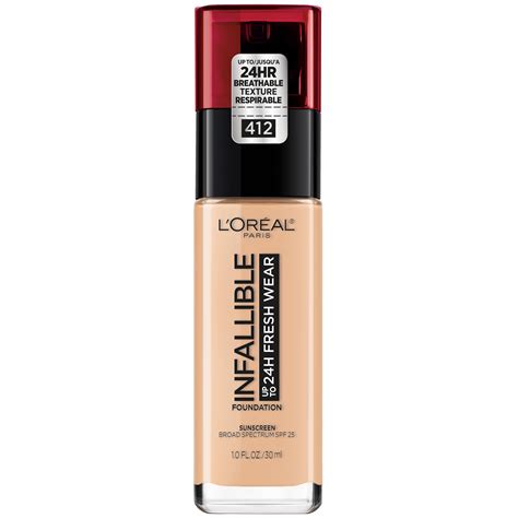This super gliding mattifying formula has a high water content for maximum comfort that lasts. . Loreal 24 hour foundation